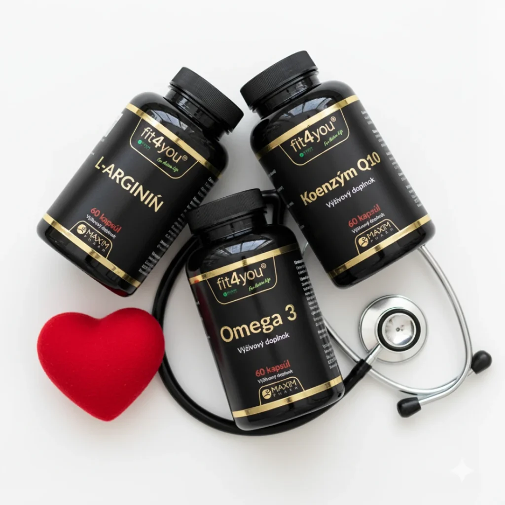 Balíček pre zdravé srdce - Omega 3 mastné kyseliny, Koenzým Q10 a L-Arginín