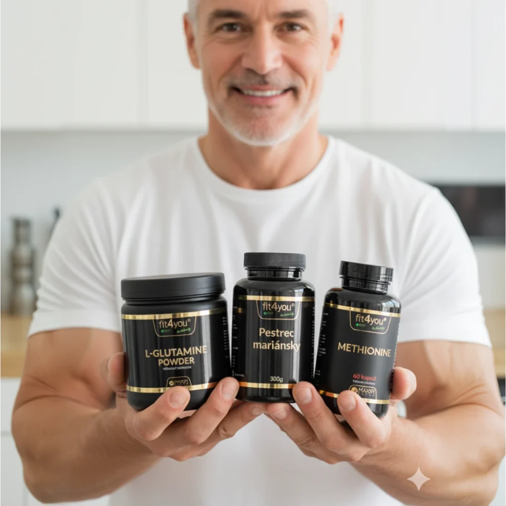 Balíček pre zdravú pečeň - Pestrec amriánsky, L-Glutamín, Methionín