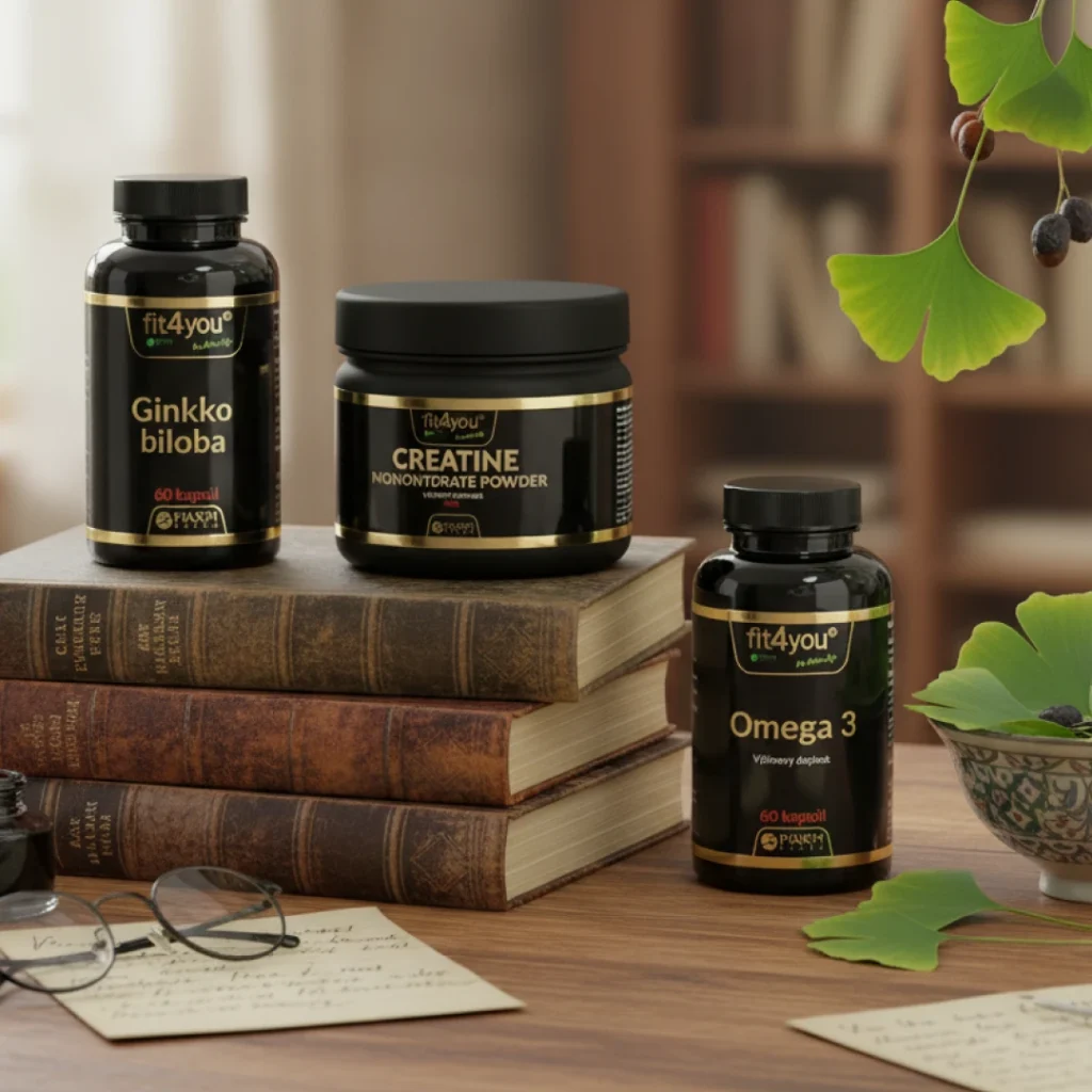 Balíček na sústredenie - Kreatín monohydrát, Omega 3 a Ginkgo biloba